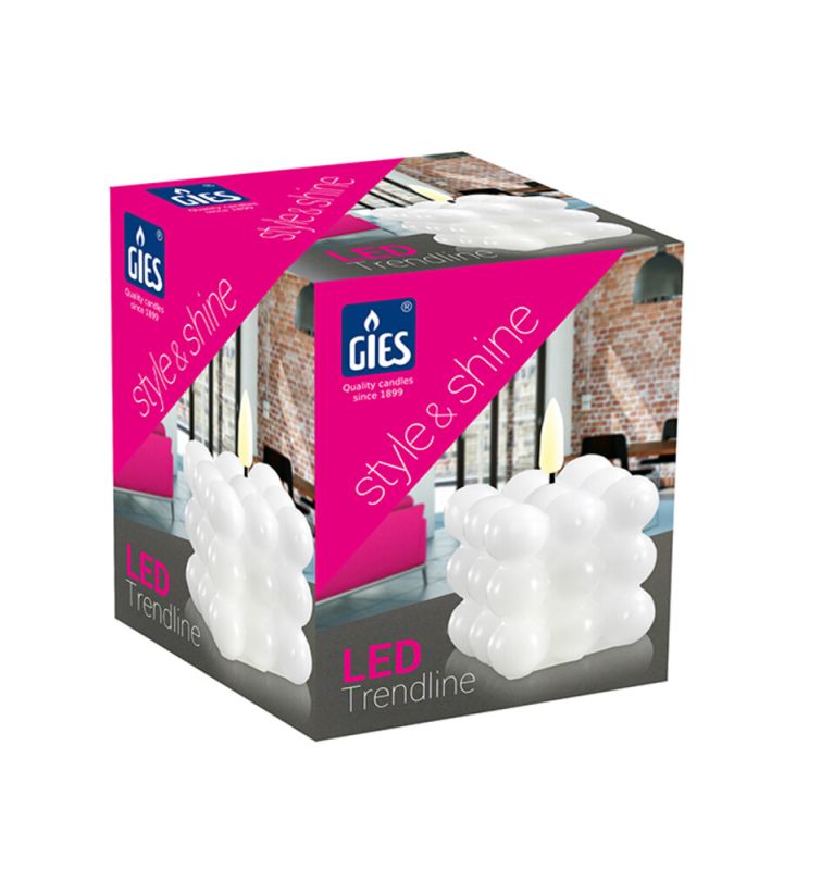 LED Kerze "Bubble 2 Stück